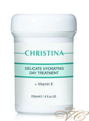 Деликатный увлажняющий дневной крем с витамином Е для нормальной и сухой кожи Christina Delicate Hydrating Day Treatment + Vitamin E